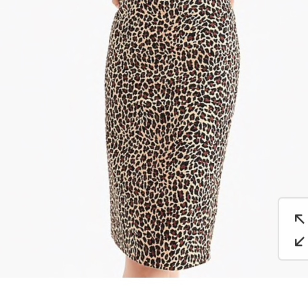 Jcrew leopard print pencil skirt